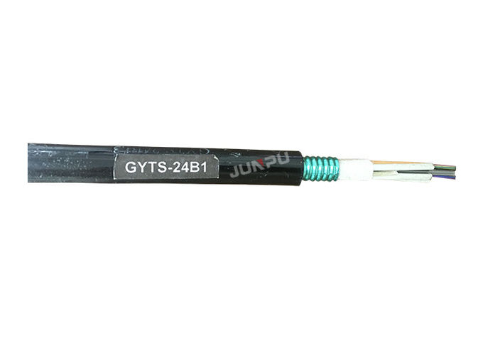 Αγωγός GYTS 48 υπαίθριο καλώδιο οπτικών ινών πυρήνων, θωρακισμένο οπτικό καλώδιο CE 0